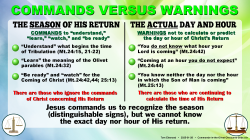 Commands vs Warnings