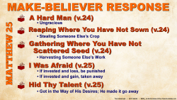 Unbeliever Response