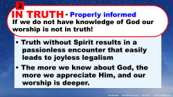 John 4, In Truth