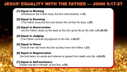 John 5:17-27, Equality
