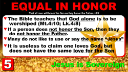 John 5, Equal in Honor