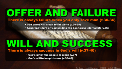 Jn.6, Offer-Failure, Will-Success