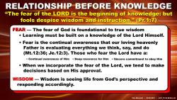 Relationship Before Knowledge