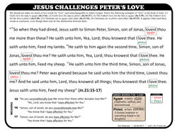 John 21:15-17, Love
