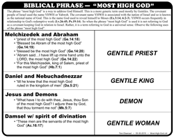 Most High God