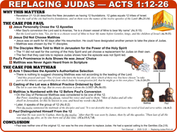 Replacing Judas