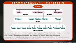 Esau Genealogy (Ge.36)